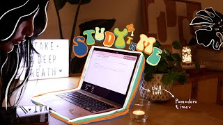 🍄 90 MINUTES REAL-TIME STUDY WITH ME 🐛 Chill & Relax lofi Playlist 🍅 DEEP FOCUS Pomodoro Timer
