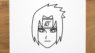 How to draw SASUKE UCHIHA (Naruto) step by step, EASY