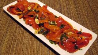 Roasted Peppers Recipe / How to Make Roasted Peppers - Laura Vitale \