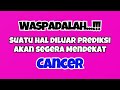 💕 CANCER WASPADALAH SUATU DI LUAR PREDIKSI AKAN SEGERA MENDEKAT‼️