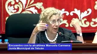 Manuela Carmena en la Junta Municipal de Tetuán responde a los vecinos