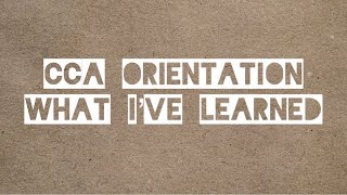 CCA Orientation | What to Expect | What I’ve Learned | USPS