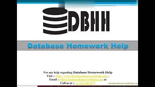 Database Homework Help