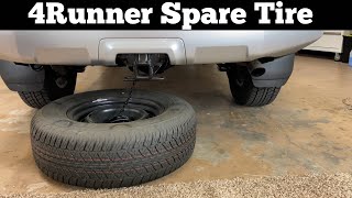 How To Remove A 2010 - 2021 Toyota 4Runner Spare Tire - Jack Removal Location - Change Flat Tire