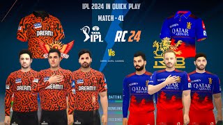 IPL 2024 in Quick Play Real Cricket™ 24 || SRH vs RCB || Match - 41 || RC24 New Update