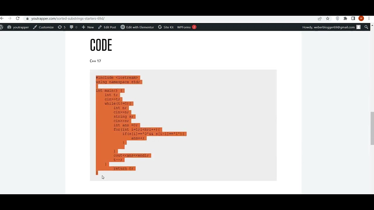 Sorted Substrings Starters 62 Link In Desc Codechef Solutions Latest