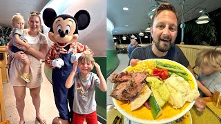 Family Dinner At Disney's World's Garden Grill In EPCOT! | Characters, Food & Our Review!