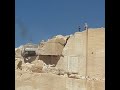 extraction from travertine mine بازکردن سینه کار در معدن سنگ تراورتن عباس اباد