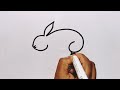 How to draw a cute rabbit easily #shorts