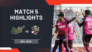 BPL 2023 Match 5 Highlights | Comilla Victorians vs Sylhet Strikers