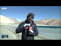 lac के पास वाली pangong tso lake में जमी बर्फ झील को लेकर हुआ था china india के बीच विवाद uncut