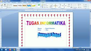 Tugas Praktek Informatika Microsoft Word