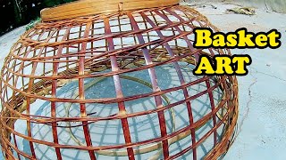 5 minutes Bamboo craft Part 47 - Round art basket bamboo