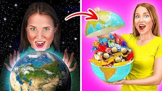 WEIRD WAYS HOW TO SNEAK FOOD INTO PUBLIC PLACES || Hiding Ideas And School Tricks by 123GO! SCHOOL