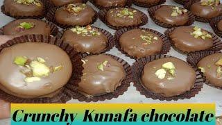 Dubai's trending Pista kunafa chocolate , Crispy and Crunchy  Unique chocolate.#kunafachocolate