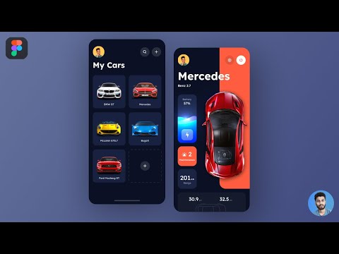 Creative smart car app design Figma | App design | Figma tutorial | 2022