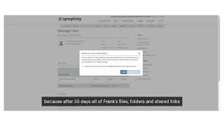 'How-to' delete a user from your organizations account - Syncplicity