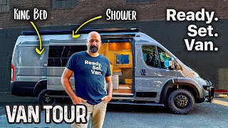 This VAN Conversion With MEGA King Size Bed - RAM Promaster Luxury Class B Camper