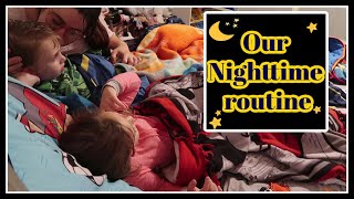 Our nighttime routine with THREE kids!