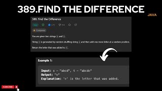 389. Find the Difference (String) #leetcode389#leetcode