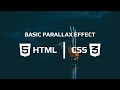 Basic Parallax Background With HTML & CSS