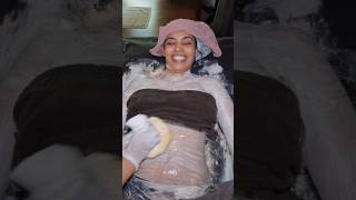 ASMR: Luxury Full Body Scrub and Hot Stone Oil Massage #shorts