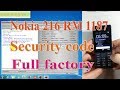 Nokia 216 Security Code Format Factory Unlock done by Miracle 2.58.