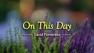 On This Day - KARAOKE VERSION - as popularized by David Pomeranz