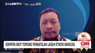 LIVE Konpers LLDikti tentang Pembatalan Ijazah Stikom Bandung