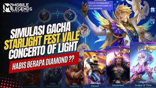 SIMULASI GACHA SKIN VALE ANNUAL STARLIGHT 2025 MOBILE LEGENDS !! BUTUH BERAPA DIAMOND ??