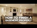 How to Finish a Basement Properly