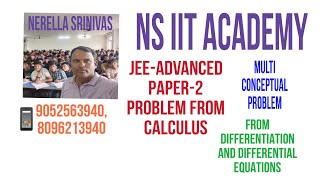 #JEE-ADVANCED 2023 PAPER 2 PROBLEM FROM CALCULUS (DIFFERENTIATION AND DIFFETENTIAL EQUATION)