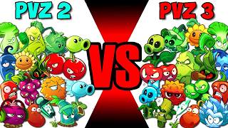 All Plants in PVZ 2 vs PVZ 3 Battlez - Which Version Will Win? - Plant vs Plant