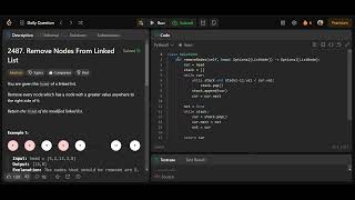 2487 Remove Nodes From Linked List | Leetcode Python Solution