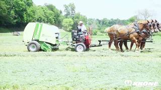 Amish Field Day Baling with Krone