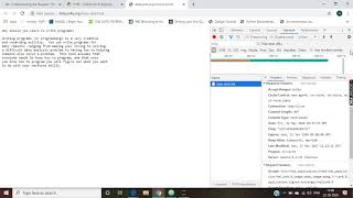 using python to access web data week 3 Request / Response cycle
