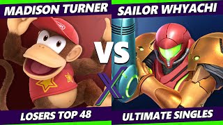 S@X 369 Online Losers Top 48 - Madison Turner (Diddy Kong) Vs Sailor Whyachi (Samus) Ultimate - SSBU