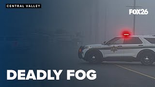 Dense fog causes major crashes across the Central Valley