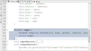 java code - Record of Students using Return Object