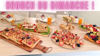 BRUNCH DU DIMANCHE idées recettes rapides et faciles🥞🧇#brunch #organisation #vlog