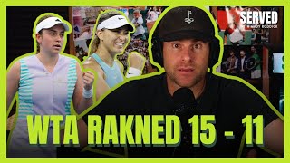 WTA 15-11 Rankings End of Year Reactions \u0026 Predictions