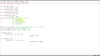 Python program for simple arithmetic calculator