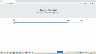 Reactjs Range Slider Working Example