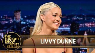 Livvy Dunne Teaches Jimmy the Baywatch Run, Reveals She Auditioned for The White Lotus (Extended)