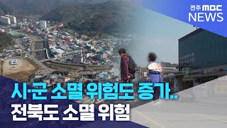 시·군 소멸 위험도 증가.. 전북도 소멸 위험 | 전주MBC 231026 방송