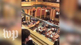 Protesters invade Michigan's state Capitol building