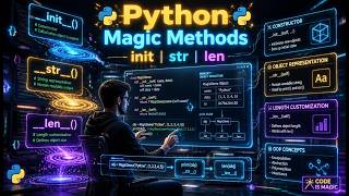 🐍🔥 Python Magic (Dunder) Methods Explained | __init__ , __str__ , __len__ in Python OOP Concepts