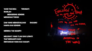 Hindia - Evaluasi (​Official Lyric & Commentary Video)