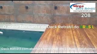 Deck Retrátil com abertura horizontal em 2 duas plataformas