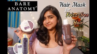 How to USE a HAIR MASK | DEMO | BARE ANATOMY ANTI FRIZZ SHAMPOO \u0026 HAIR MASK Honest Review | 2022